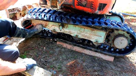 repair the worn out holes in mini excavator|repair rubber tracks in excavators.